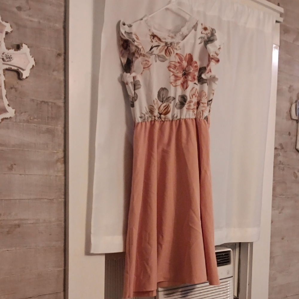 SHEIN Floral Lace Trim Dress